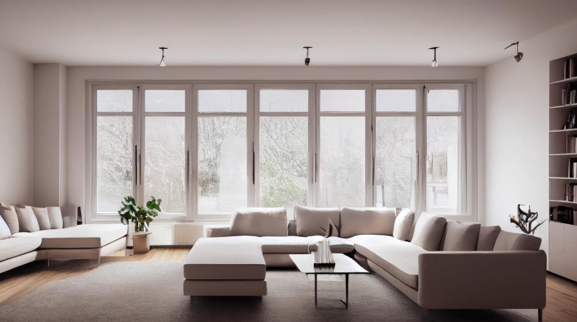 Interno di una casa moderna con sistema AI integrato